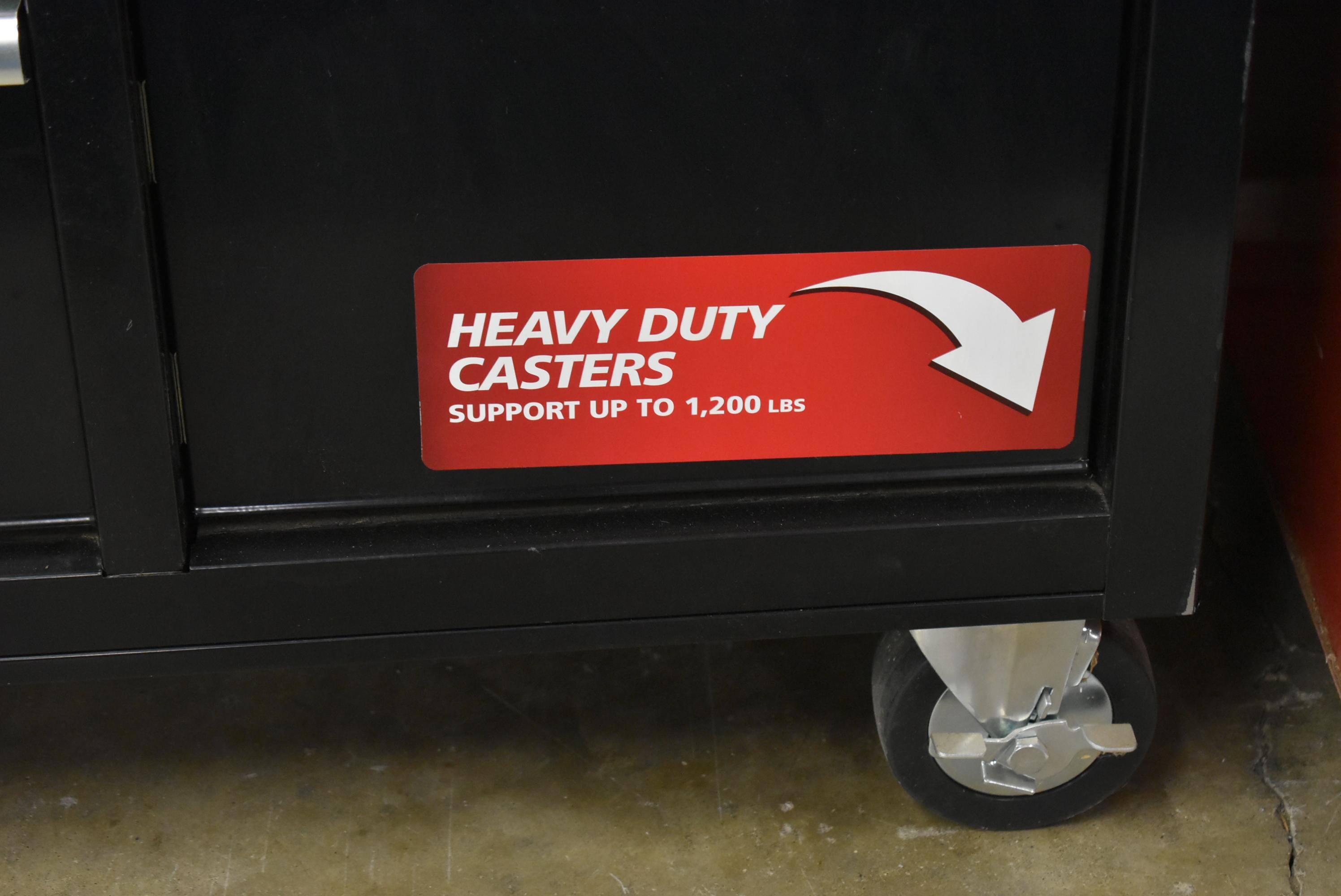 DOUBLE STACK HUSKEY ROLL AROUND TOOL BOX!