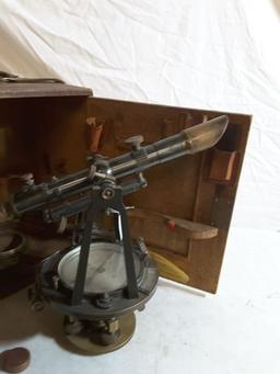 Keuffel & Esser Co. S/n 23729 Approx. 13"h X Approx. 12"w Vintage Survey Tr