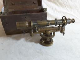 W. & L.E. Gurley Vintage Brass Transit/level Approx. 11"w X Approx. 6"h W/