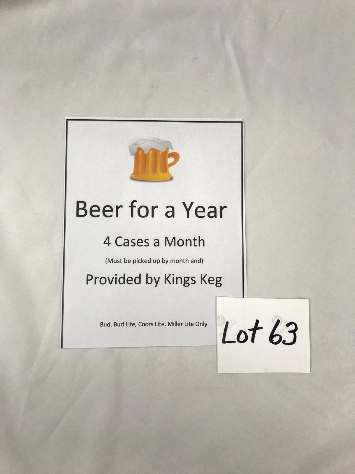 Beer for a Year- 1 Case of Domestic  per week for a year (Must be picked up