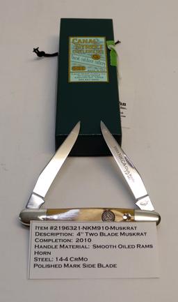 CANAL STREET #2196321-NKM910 MUSKRAT FOLDING KNIFE AND BOX
