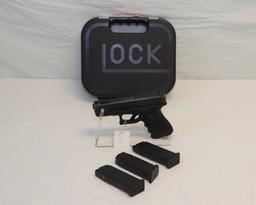 GLOCK MODEL 23C 45 CAL HANDGUN WITH 3 CLIPS, S/N HZB624, 3" BARREL WITH HARDCASE