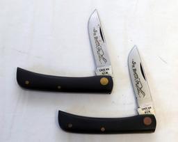 (2) CASE POCKET STEELS, A CASE PETITE HUNTING KNIFE W/ SHEATH, 2 CASE FOLDE