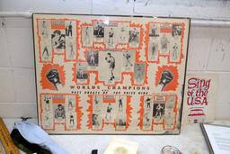 CHAMPION OF A PRIZE RING POSTER PLUS NAPPANEE AREA YARD STICKS