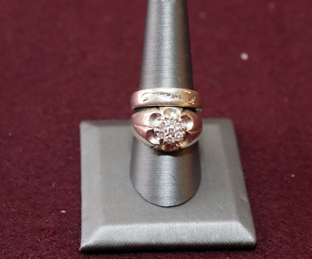 14 CT GENTS SET 1/2 CT AND BAND