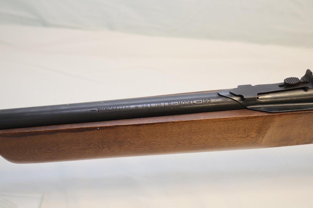 WINCHESTER MODEL 190, 22 LONG RIFLE, SSEMI-AUTOMATIC RIFLE, 19" BARREL, S/N