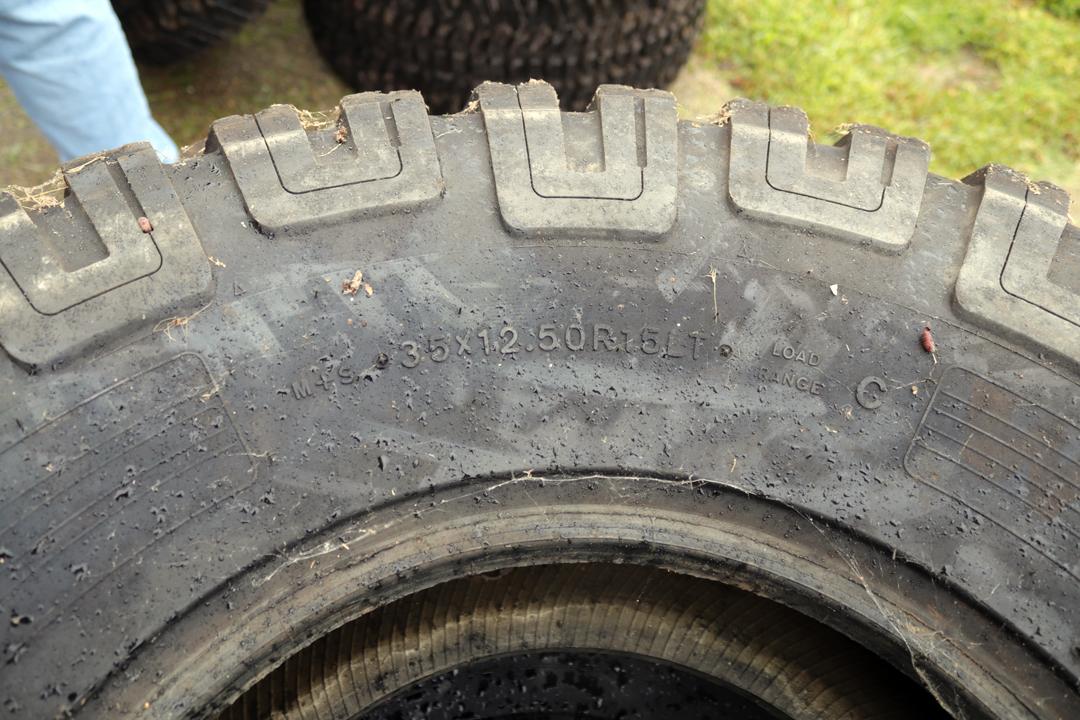 (3) GOOD YEAR 35X12.5 R15 LP TIRES, LIKE NEW