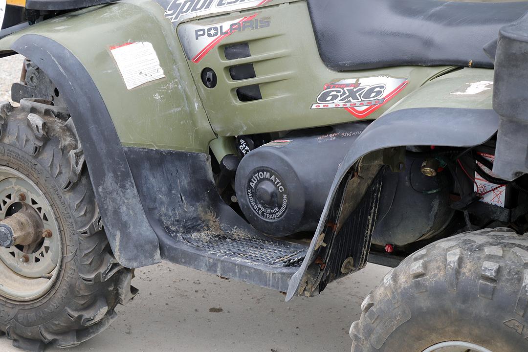 2003 Polaris Sportsman 500 6x6 on demand automatic variable transmission w/ manual dump and front ra
