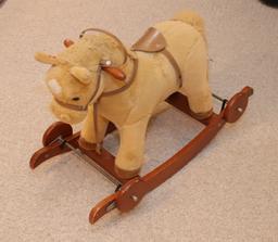 Chrisha Playful Plush rocking horse