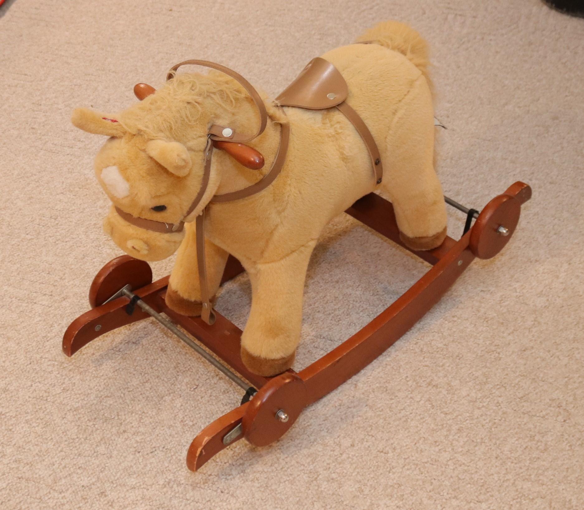 Chrisha Playful Plush rocking horse