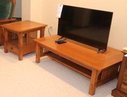 Mission style end and coffe table