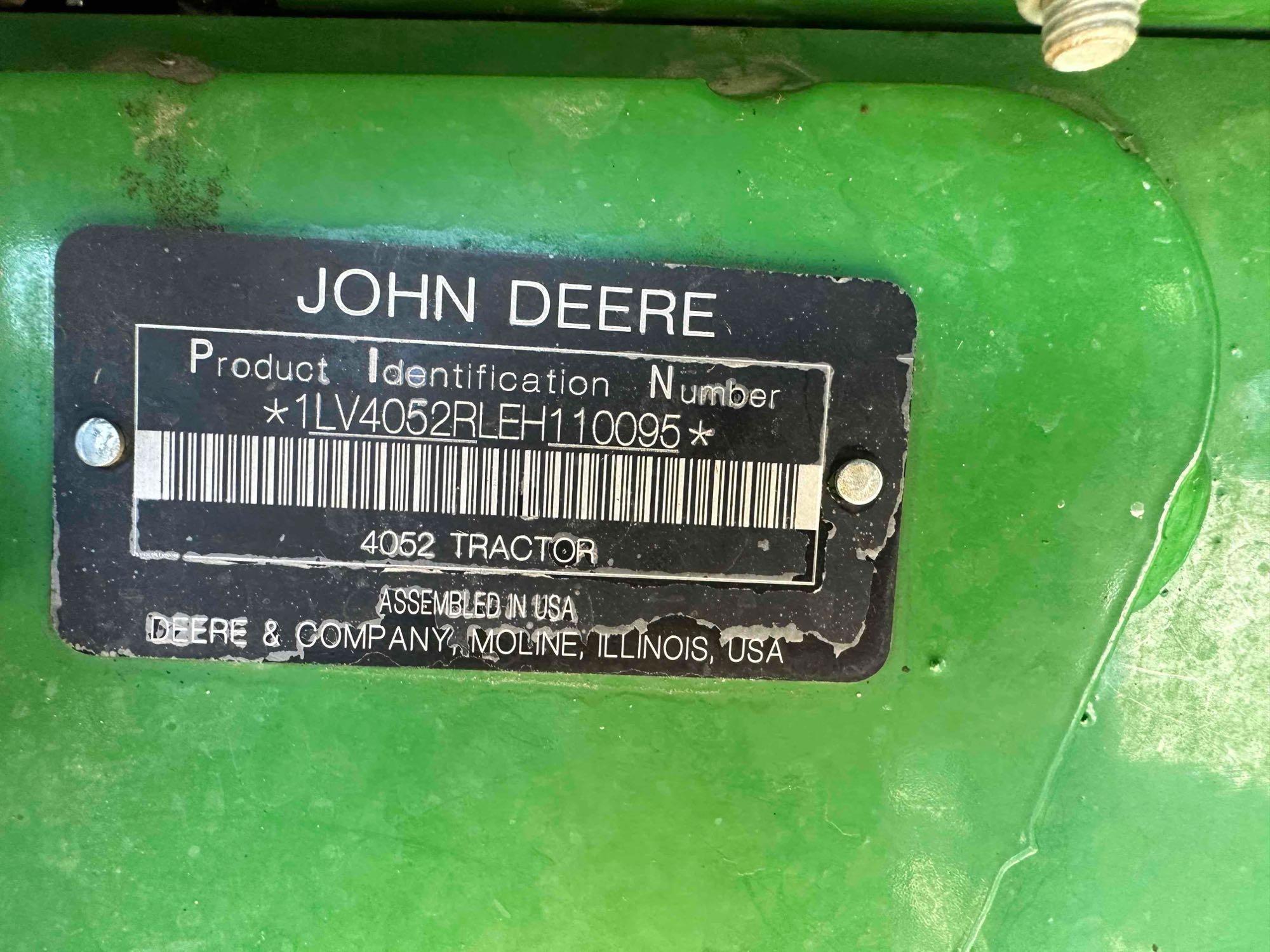 JOHN DEERE 4052R DIESEL FWD TRACTOR