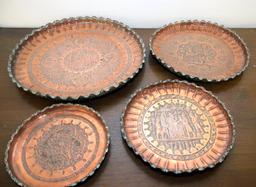 Middle Eastern Style Copper Tray set