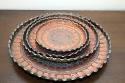 Middle Eastern Style Copper Tray set