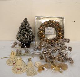 Pinecone Tree, Wreath and Other Christmas Items
