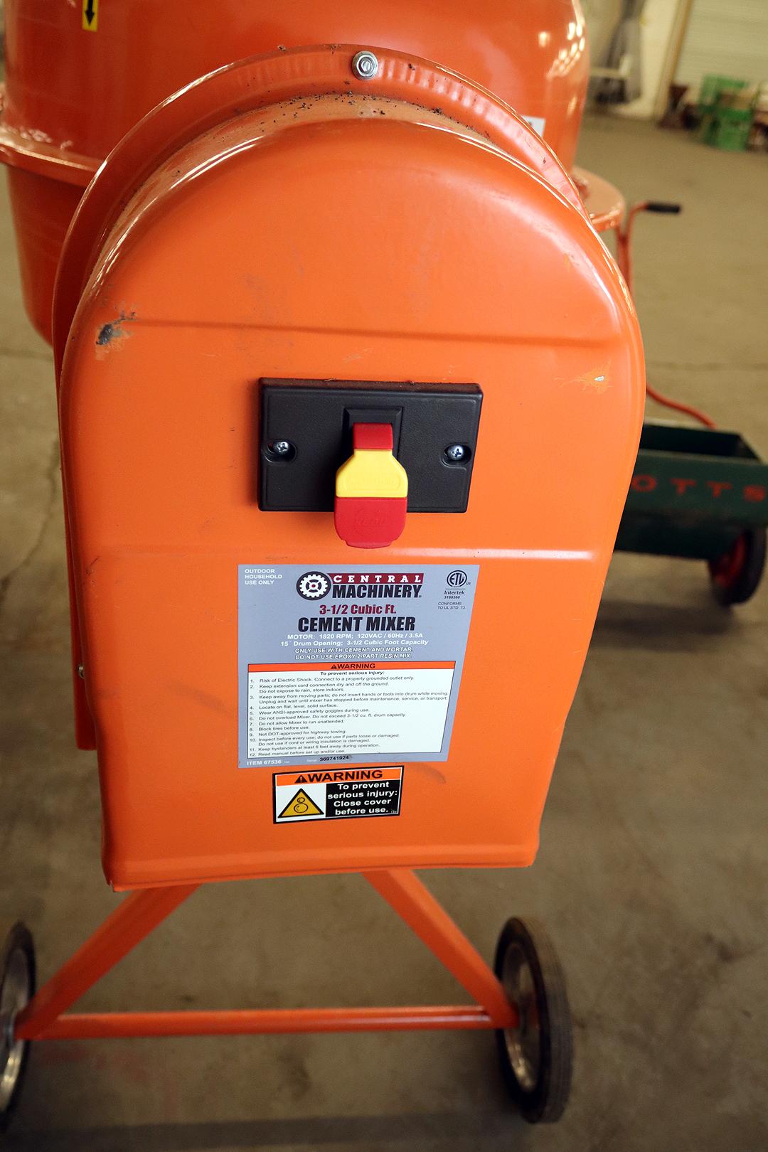 Central Machinery Cement Mixer