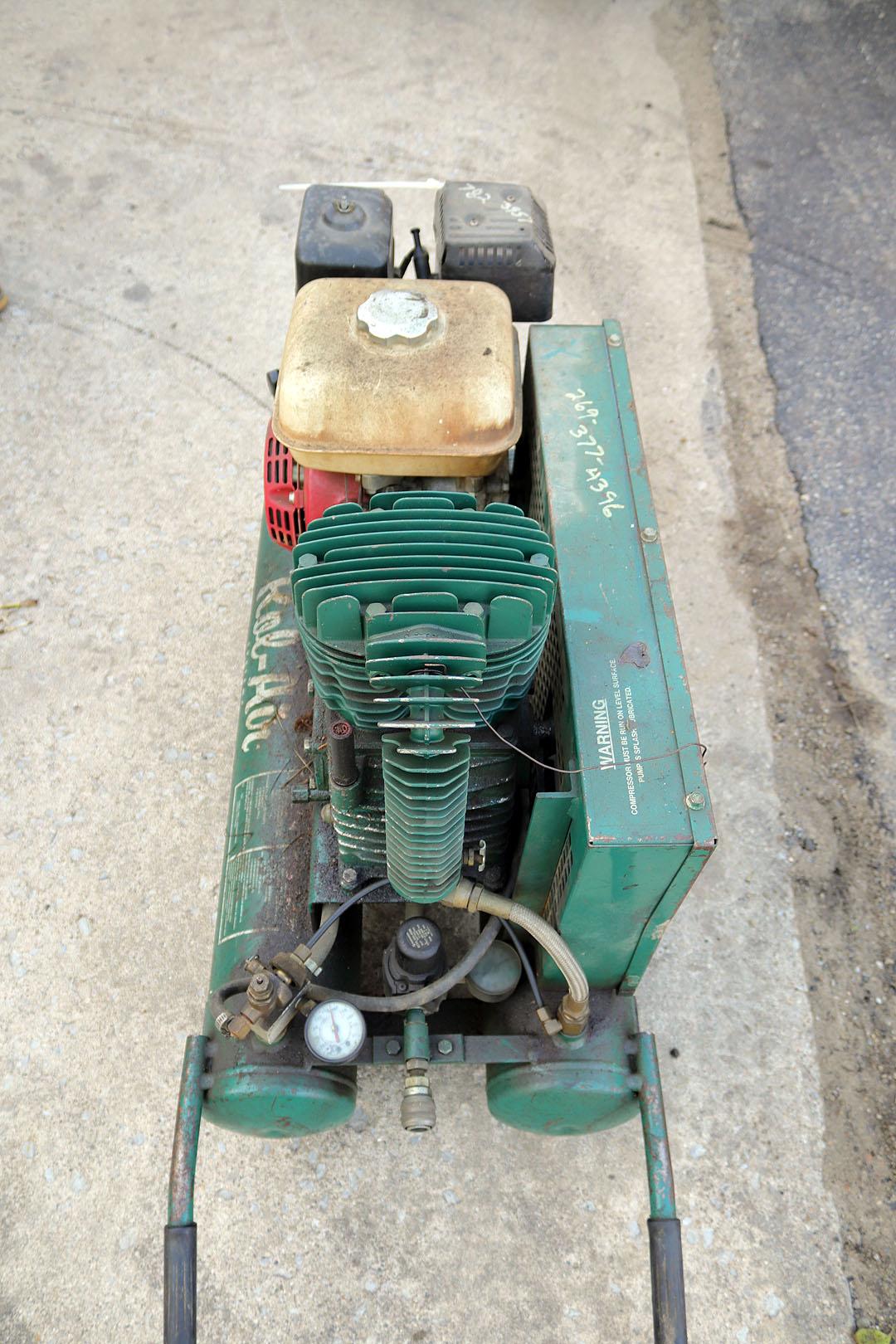 ROL-AIR SYSTEMS HONDA 6.5 HP GAS ENGINE CONSTRUCTION AIR COMPRESSOR SINGLE FRONT TIRE