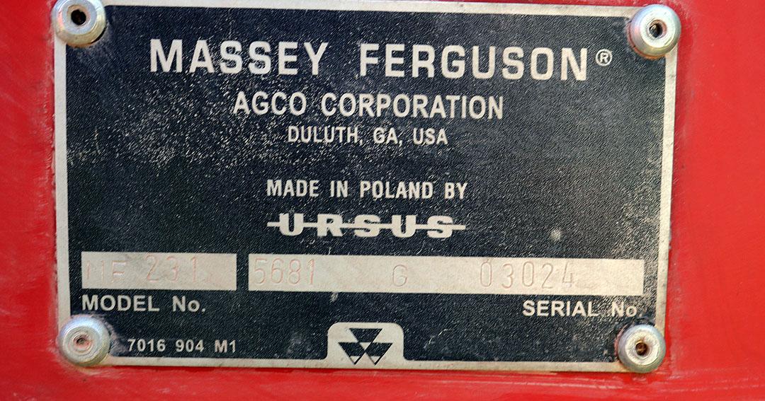 MASSEY FERGUSON MODEL 231 PERKINS DIESEL  WIDE FRONT TRACTOR W/POWER STEERING