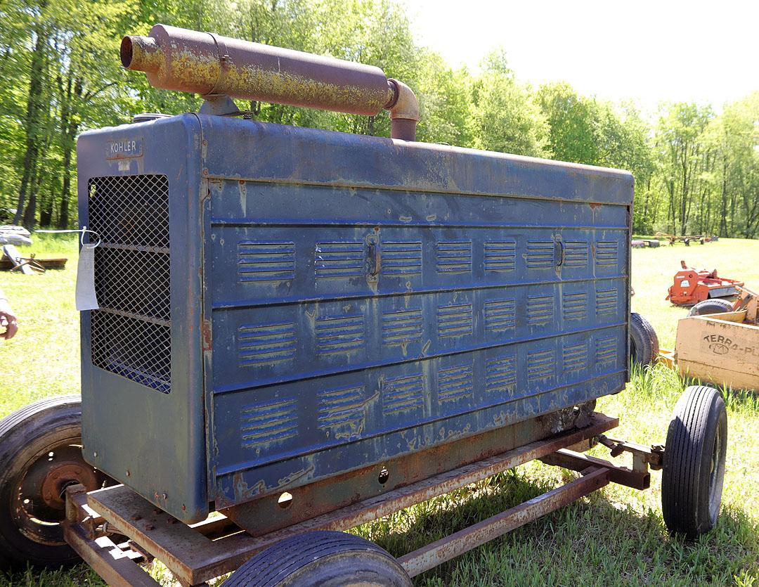 KOHER GENERATOR MOUNTED ON WAGON GEAR