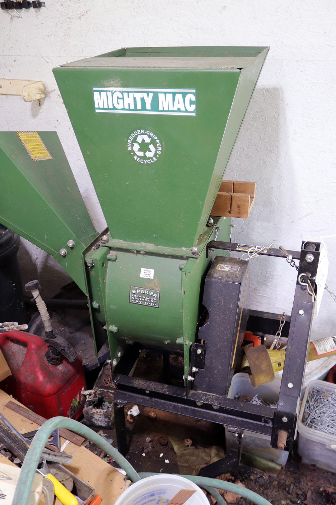 LIKE NEW MIGHTY MAC CATEGORY 2 3PT PTO CHIPPER/SHREDDER