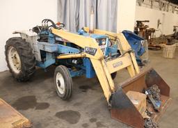 Ford 1000 Diesel Tractor, 2144 Hours, 3 pt. and Kelly Loader 4' with Wheel Weights, Full Set of Chai