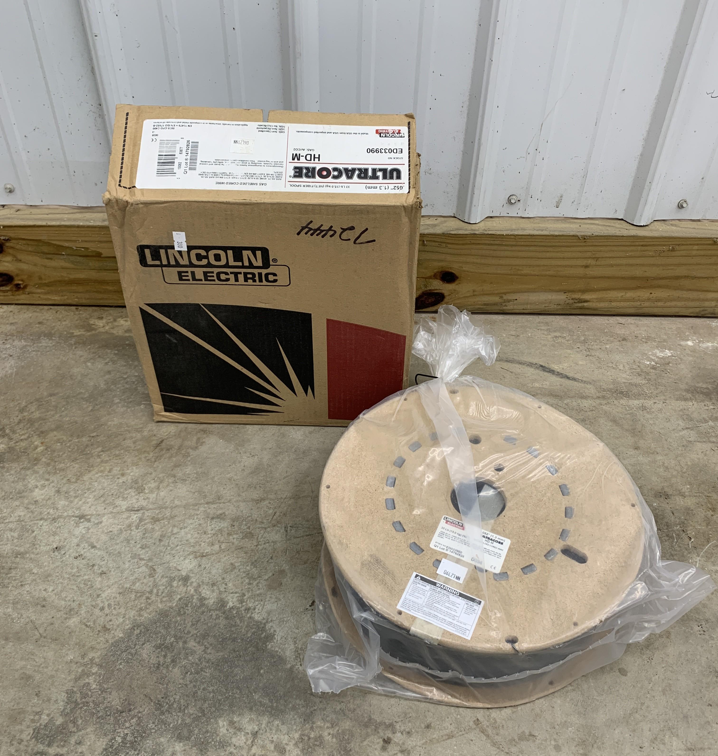 33 lb. spool of Lincoln Ultracore .052" gas shielded cored wire