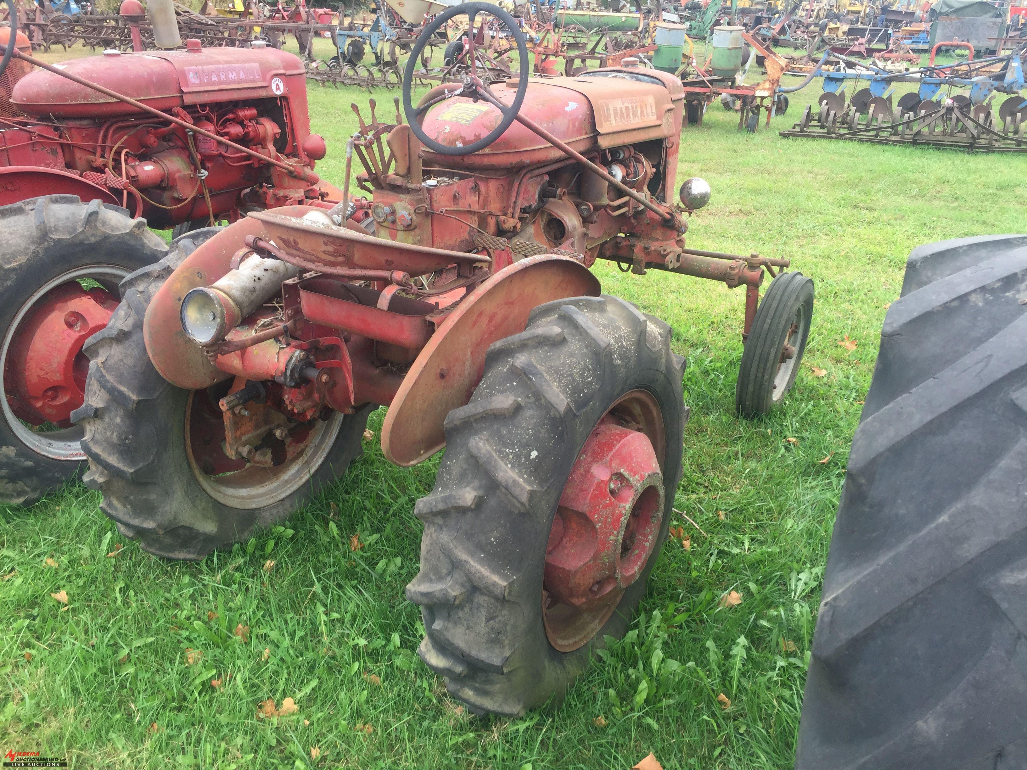 MCCORMICK FARMALL SUPER A TRACTOR, PTO, NOT COMPLETE, MISSING CYLINDER HEADS, POSSIBLY MORE, NON RUN