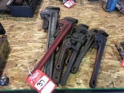 ASSORTED PIPE WRENCHES (8)