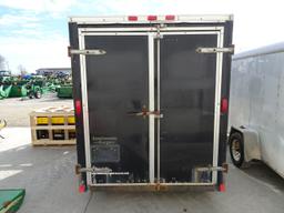 2006 FOREST RIVER SINGLE AXLE ENCLOSED TRAILER, 6' x 14', REAR SWING DOORS,
