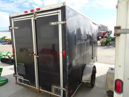 2006 FOREST RIVER SINGLE AXLE ENCLOSED TRAILER, 6' x 14', REAR SWING DOORS,