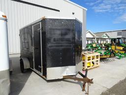 2006 FOREST RIVER SINGLE AXLE ENCLOSED TRAILER, 6' x 14', REAR SWING DOORS,