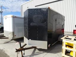 2006 FOREST RIVER SINGLE AXLE ENCLOSED TRAILER, 6' x 14', REAR SWING DOORS,