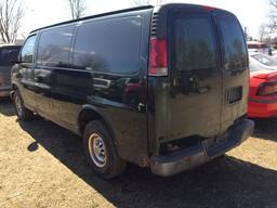 2001 CHEVROLET EXPRESS CARGO VAN, 5.7L V8 GAS ENGINE, AUTO TRANS, AM/FM RAD