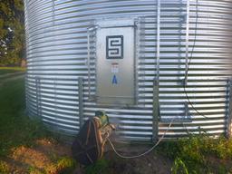 SUPERIOR MFG 10,000 BUSHEL GRAIN BIN, GALVANIZED STEEL, UNLOAD AUGER WITH D