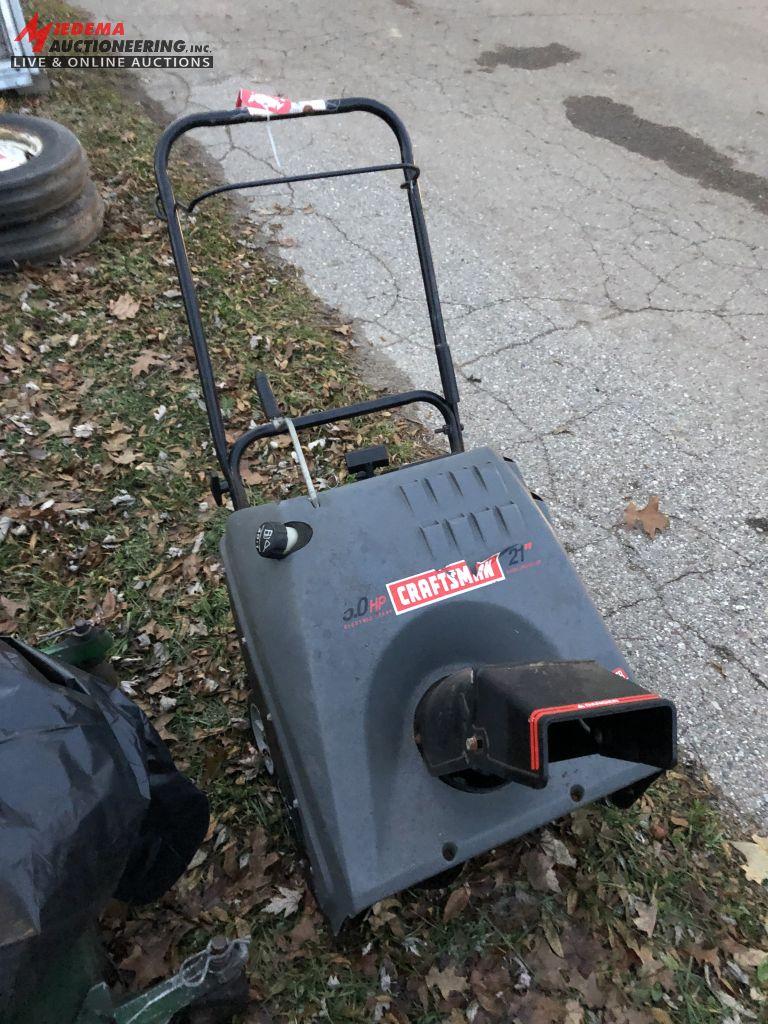 CRAFTSMAN SINGLE STAGE SNOWBLOWER, 21''