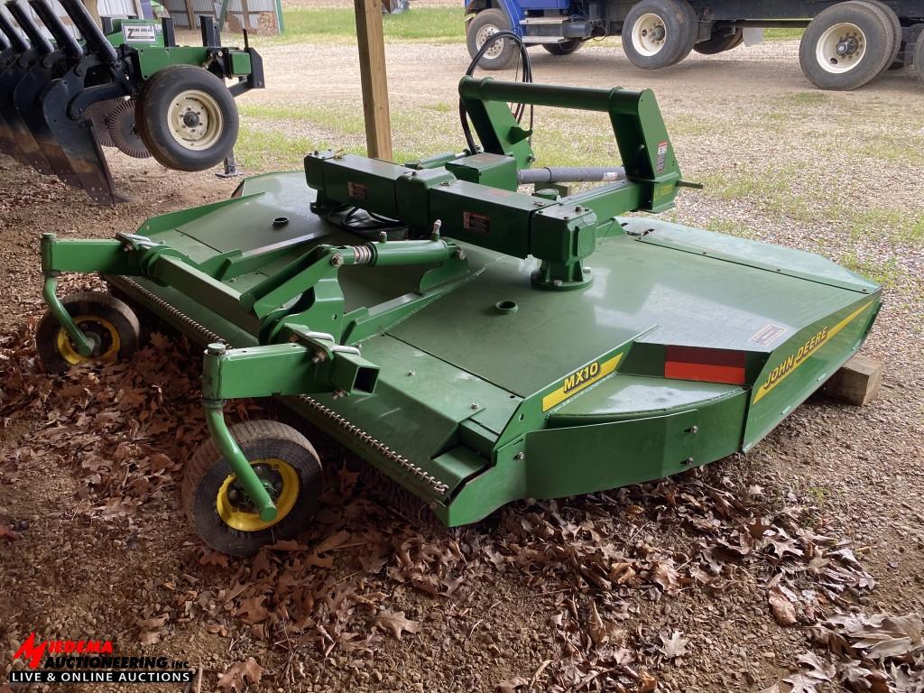 JOHN DEERE MX10 ROTARY MOWER, 10', S/N: 1P0MX10GHBZ033002