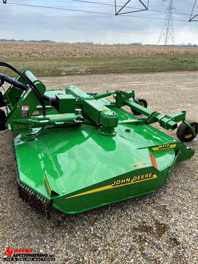 JOHN DEERE MX10 ROTARY MOWER, 10', S/N: 1P0MX10GHBZ033002