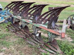 OLIVER WHITE ROLL OVER PLOW, 4-BOTTOM 18'' WITH SLATS, ON LAND HITCH