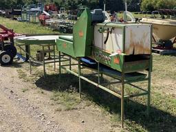 AZS 16'' 14-BRUSH PRODUCE WASHER, 2 TOP BRUSHES, WITH NEW ABSORBERS, ROTARY TABLE, 110 VOLT PLUG