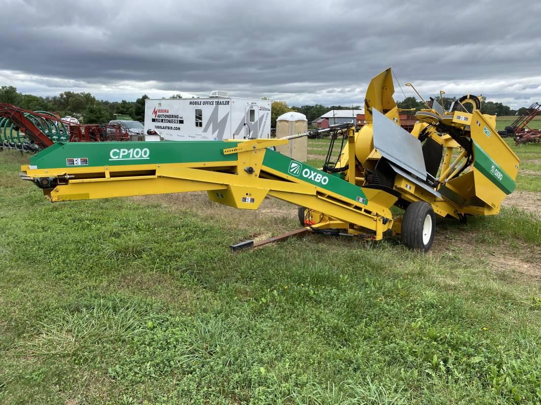OXBO PIXALL CP100 SWEET CORN PULLER, PICKED 30 ACRES, LINE NEW CONDITION