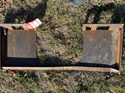 SKID STEER MOUNT PLATE, HAS SOME DAMAGE (BENT)