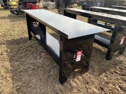 NEW STEEL WORK BENCH, 90''