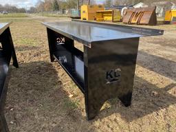 NEW STEEL WORK BENCH, 90''