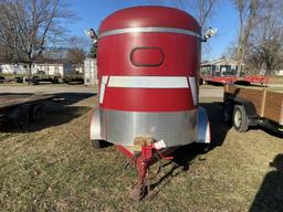 1995 W&W TANDEM AXLE HORSE TRAILER, ONAN 10KW GAS POWERED GENERATOR, INSIDE HAS BEEN FABRICATED, VIN