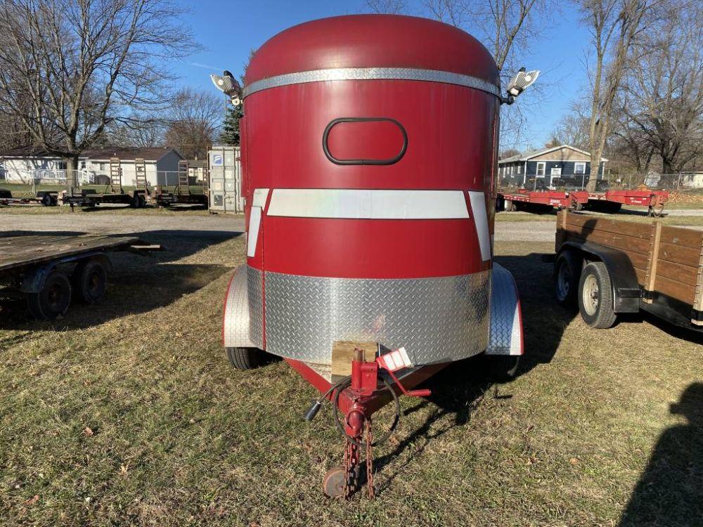 1995 W&W TANDEM AXLE HORSE TRAILER, ONAN 10KW GAS POWERED GENERATOR, INSIDE HAS BEEN FABRICATED, VIN