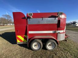 1995 W&W TANDEM AXLE HORSE TRAILER, ONAN 10KW GAS POWERED GENERATOR, INSIDE HAS BEEN FABRICATED, VIN