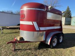 1995 W&W TANDEM AXLE HORSE TRAILER, ONAN 10KW GAS POWERED GENERATOR, INSIDE HAS BEEN FABRICATED, VIN