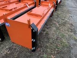 SNOW PUSHER, SKID STEER MOUNT, 8'