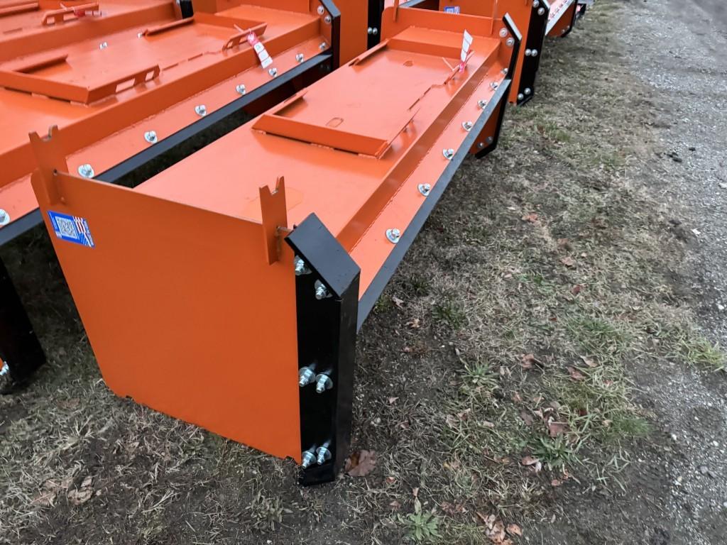 SNOW PUSHER, SKID STEER MOUNT, 8'