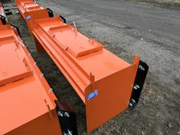 SNOW PUSHER, SKID STEER MOUNT, 8'